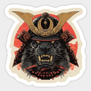 samurai black lion Sticker